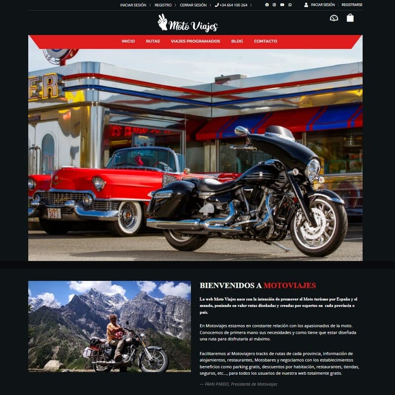 Moto Viajes - Digital Marketing